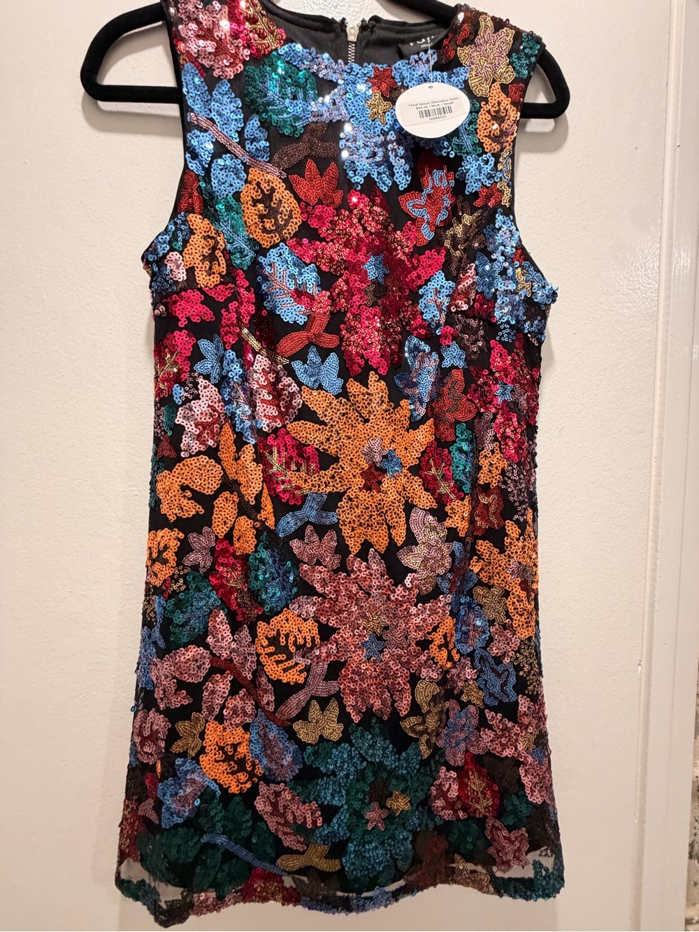 Fate Multicolor Sequin Floral Sheath Dress